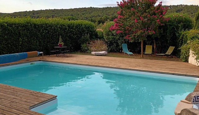 Vacation home with swimming pool in the heart of a pine forest