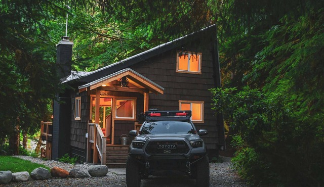 Verlot River Cabin Hot Tub Firepit Fireplace