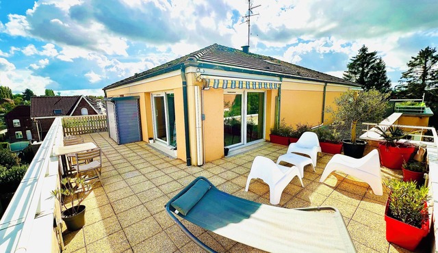 Very bright 54 m² apartment with 44 m² roof terrace