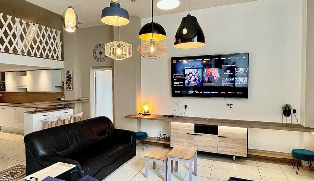 Very large 155m² loft in the center of town