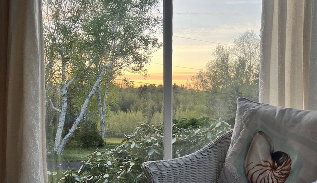 Very private home on three acres, 5 minute walk to beautiful sandy beach.