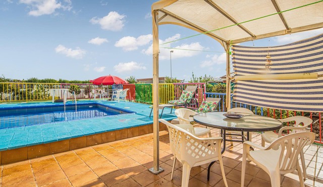 Very spacious and family vacation home with sports and playground and swimming pool.