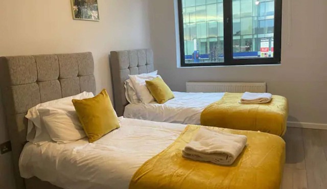 Very spacious living room and utterly self contained.