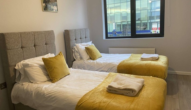 Very spacious living room and utterly self contained.