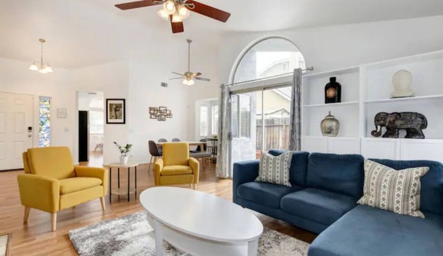 Vibrant home with gazebo