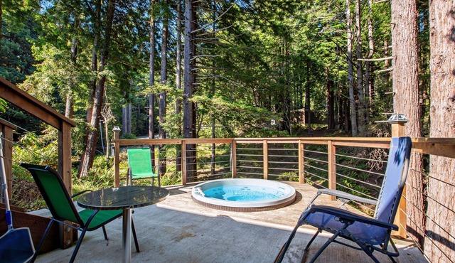 Vibrant, quiet paradise in the forest w/a shared hot tub & views