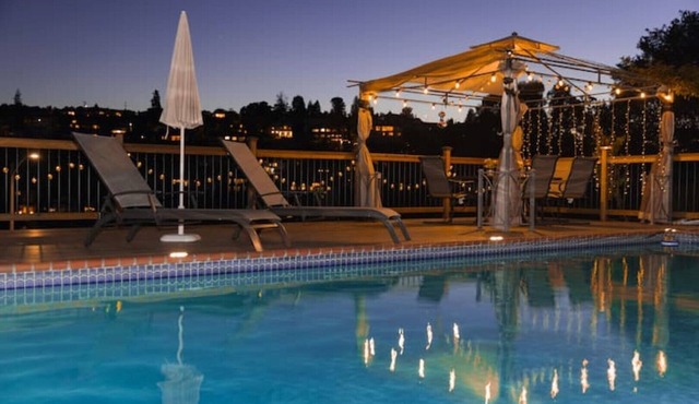 View of Mountain & Private Entrance & Pool n Silicon Valley Stanford University