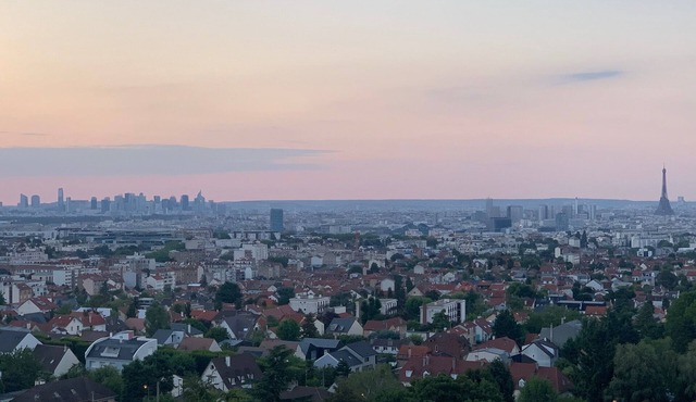 View of the Eiffel Tower and Paris, Terrace and Quiet area