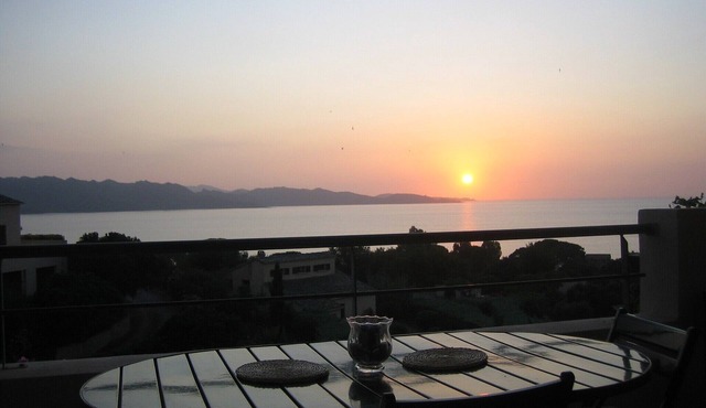 VIEW OF THE GULF OF ST. FLORENT AND AN UNFORGETTABLE SUNSET