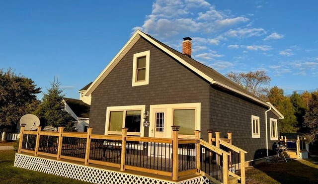 View of the the bay is worth the stay. Beaver Island Harbor View Cottage