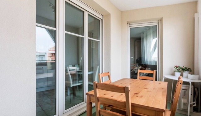 View on the banks of Lez: terrace, air conditioning & parking