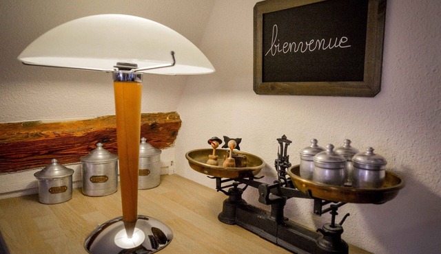 View over the vines in a completely renovated Alsatian house.