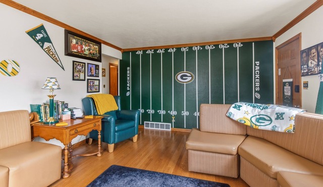 View Stadium; Steps to Packer Game Titletown District Park; Tailgate Fun Family