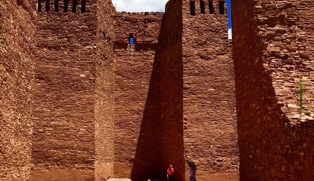 View the Manzano Mountains and visit Salinas Pueblo Missions National Monument