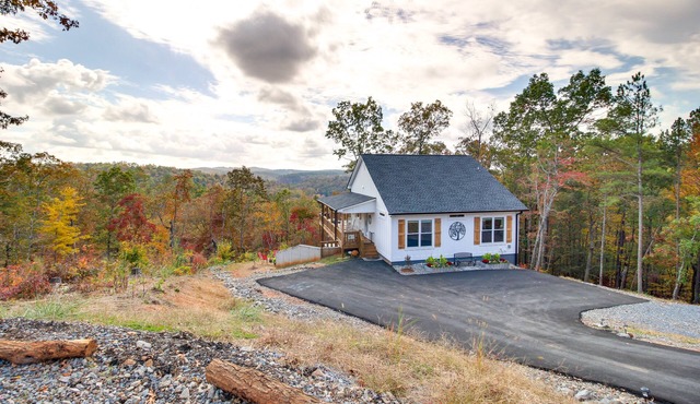 Views, Hot Tub & Trails: Modern Ellijay Cottage