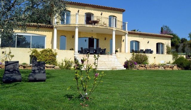 VILLA 10 pers SEA VIEW CALM COVER SWIMMING POOL REAR COUNTRY CANNES