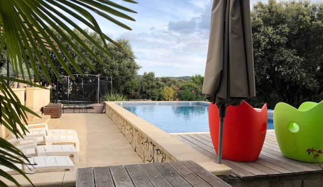 Villa 180 m2 on 1400 m2 closed, air conditioning, quiet 5x10 pool, near Montpellier