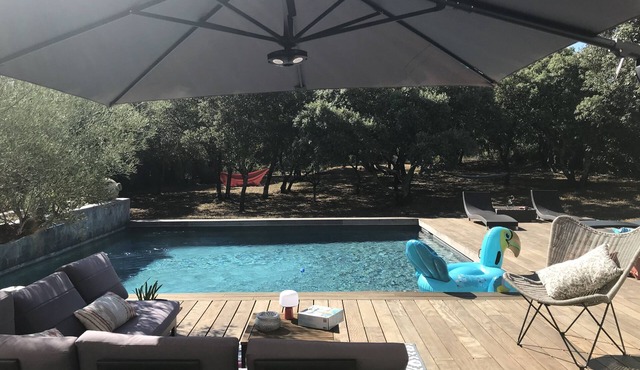 Villa 180m2/1500 m2, swimming pool 7m/7, garrigue view near Montpellier and sea (20mi,)