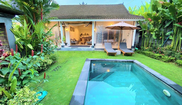 Villa 2 Beds Spacious Outdoor Private Tropical Garden Pool Canggu Bali Calm Area