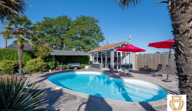 Villa 5 Pièces Avec Piscine Chauffée Privée à 6 mn des Mouettes et Parée Préneau