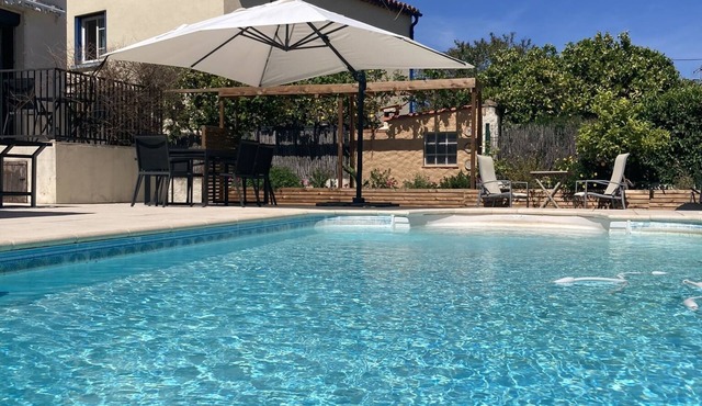 Villa 6 persons, swimming pool, view of the Alberes 8 km from the Mediterranean