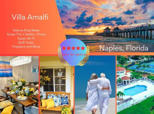 Villa Amalfi -Golf Clubs -Deluxe Sleep-Smart TVs-2 Pools-Pets-Beach-WiFi