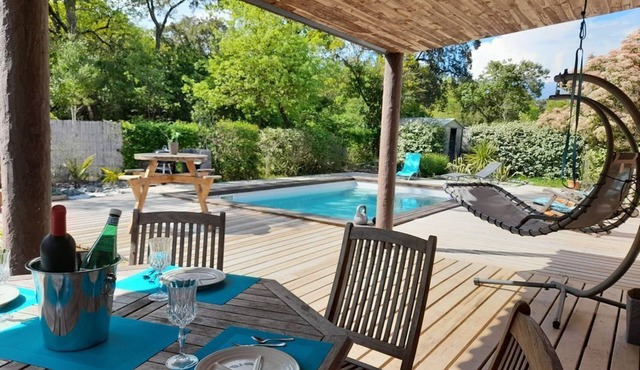 Villa Avec Piscine, au Calme . A 5minutes de la Plage . Animaux Acceptés