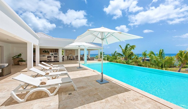 Villa Bamboo | Ocean View - Located in Wonderful Terres Basses with Private Pool