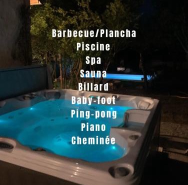 Villa Baptiste Spa Sauna Billard Piano ping-pong baby-foot Piscine près de Bordeaux