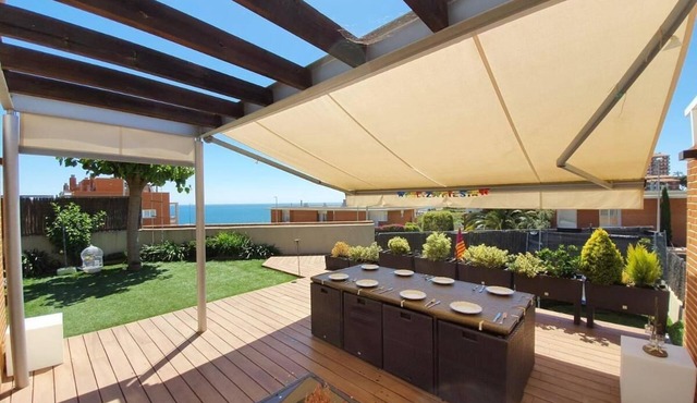 Villa "Beach Barcelona" with Sea View, Pool & Wi-Fi