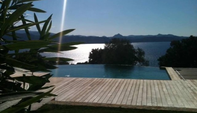 Villa Bianca on 8000m2 breathtaking view gulf of st Florent infinity pool