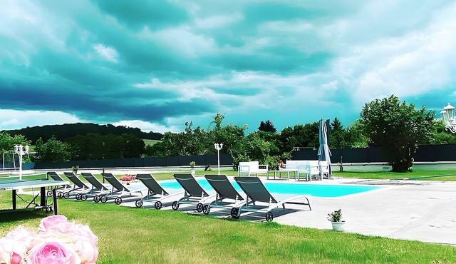 Villa 'Bienvenue A La Saone' with Private Pool, Shared Terrace and Wi-Fi