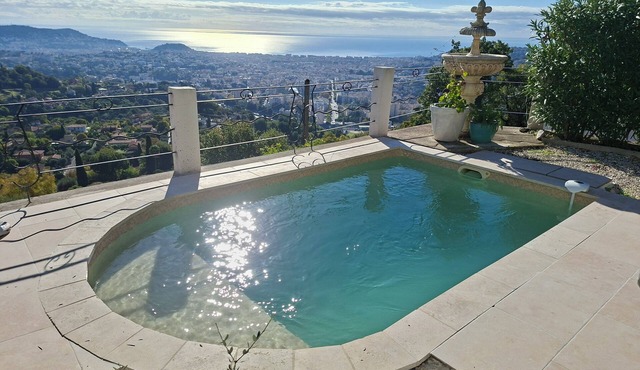 Villa Canteperdrix in Nice Panoramic sea view Quiet close to beaches and town