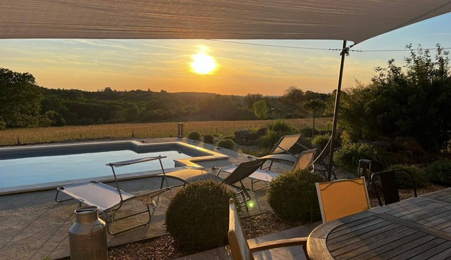 Villa Couché de Soleil Avec Piscine Privée