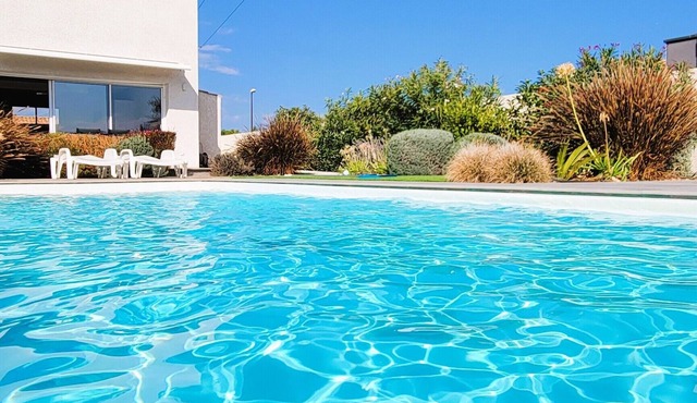 Villa Cycas - Private heated pool - Air conditioning - Solarium - Small sea view - WiFi