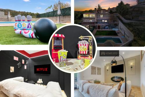 Villa de lujo de piedra, Cine para niños, Vistas, Piscina