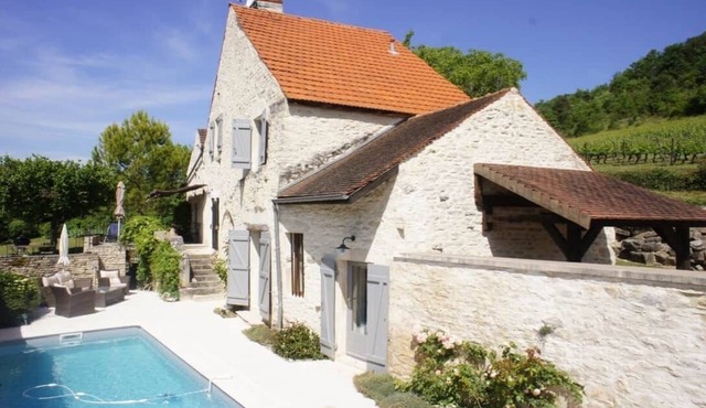 Villa de luxe La Jonchère, Piscine vue sur les vignes Beaune