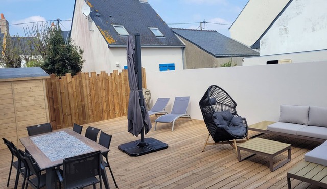 Villa des sables with private jacuzzi sleeps 8 4 bedrooms.