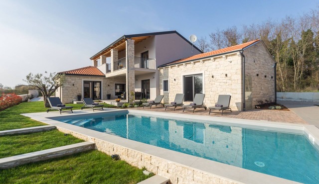 Villa Harmony for 8 people in Central Istria with 50 m2 private pool and sea view