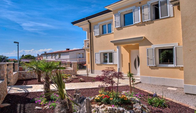 Villa in Njivice on the island Krk-swimming pool, BBQ, seaview, garden*