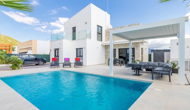 Villa "Jade Polop" with Mountain View, WiFi, Pool, Garden & Terrace