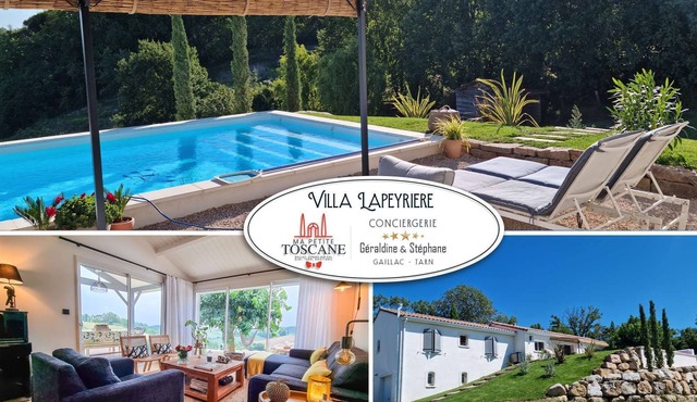 Villa Lapeyrière - Heated pool - Garden - Panoramic view - 8 people