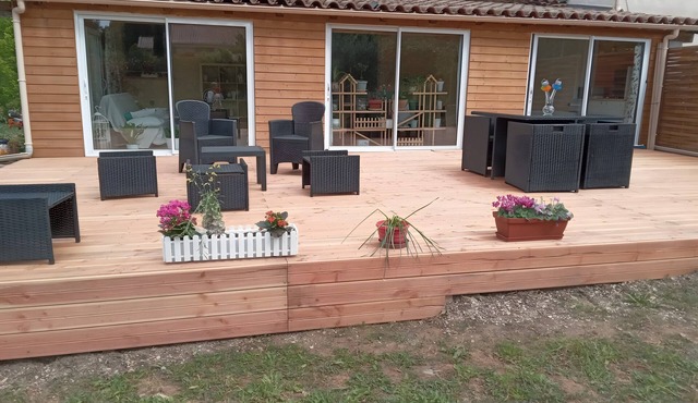 Villa 'Les Cerisiers' with Mountain View, Shared Terrace and Wi-Fi