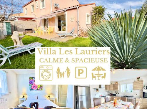 Villa Les Lauriers -3 Chambres, Climatisation, Terrasse, Jardin, BBQ & Plancha- SUDSEJOURCONCIERGERIE