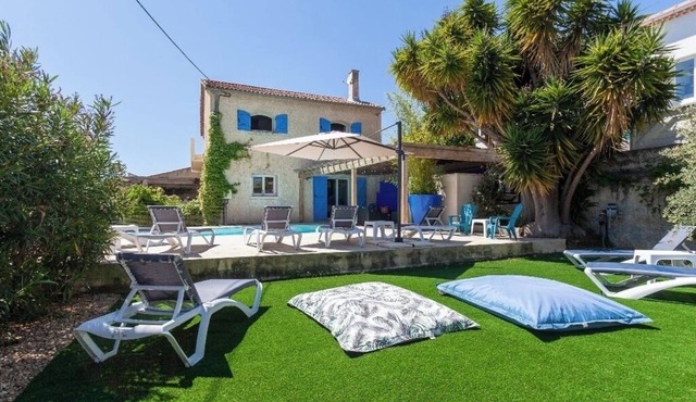 Villa Les Tortues Bleues heated pool 28° air conditioning