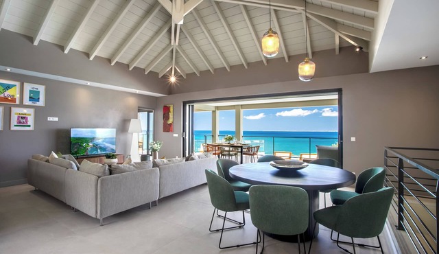 Villa M Beachfront Luxury Villa. Brand New. Wake up to the Caribbean Sea