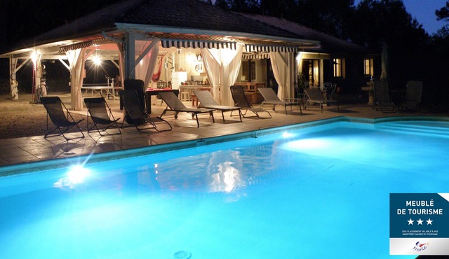 Villa Melhenga Bergerac 3* Sheltered & heated pool Air conditioning Huge park