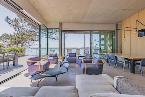 Villa Mer avec vue sur le bassin