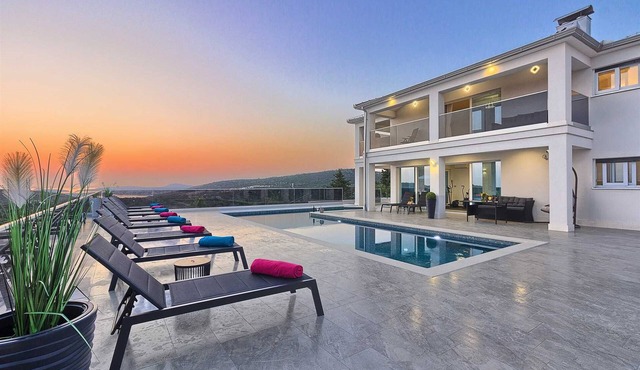 Villa Moderna - 6 bedroom NEW villa with a heated pool and sea views by MyWaycation