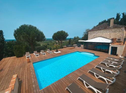 Villa Monbazillac, vue exceptionnelle, piscine, jacuzzi 10-12 pax